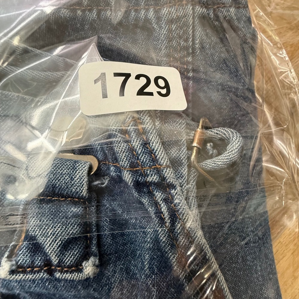 Carhartt Denim Workwear Pockets Bib Overalls Pants Women Small - Picture 8 of 9
